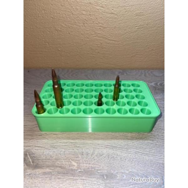 Plateau de rechargement vert clair xxl pour le rechargement de munitions d'armes d'paule.