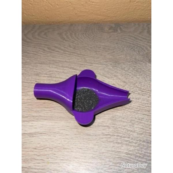 Coupelle pour balance violette avec entonnoir powder funnel int�gr�