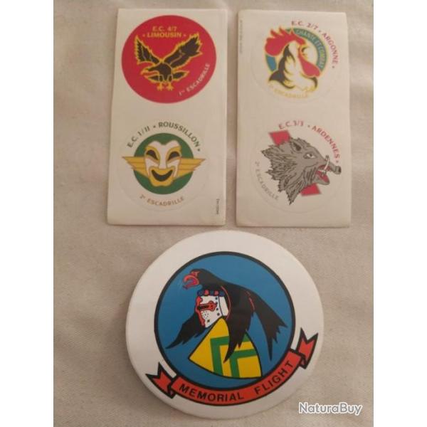 Lot 5 autocollants arme de l'air. dition Atlas et autre.