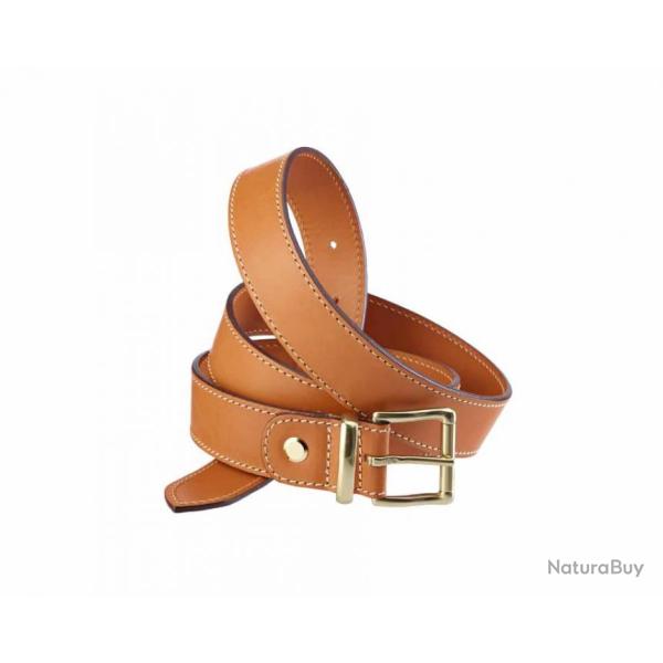 Ceinture r�glable en cuir 35 mm boucle laiton ALEXANDRE MAREUIL