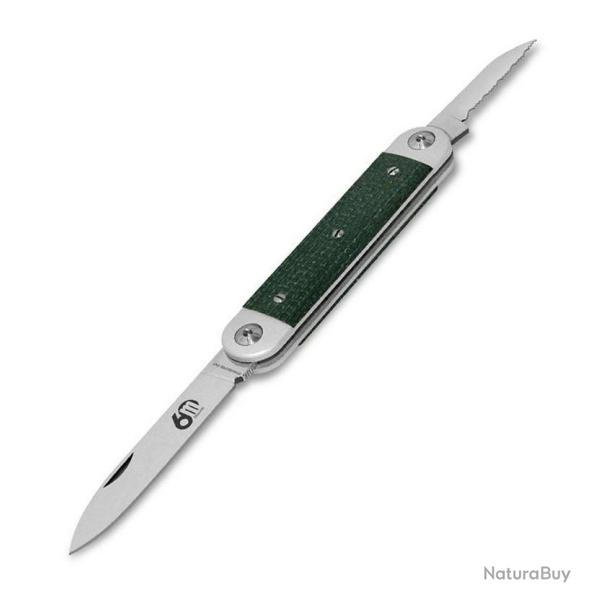 Couteau "Sessantesimo" micarta 2 lames, Couleur vert [Maserin]