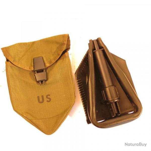 Pelle pliante originale US r�glementaire US Army Vietnam 1972 avec housse nylon neuf de stock