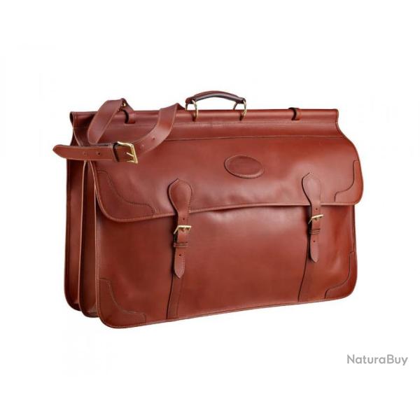 Sac de battue 1 rabat, 2 soufflets avant, 1 poche plate arri�re cuir ALEXANDRE MAREUIL