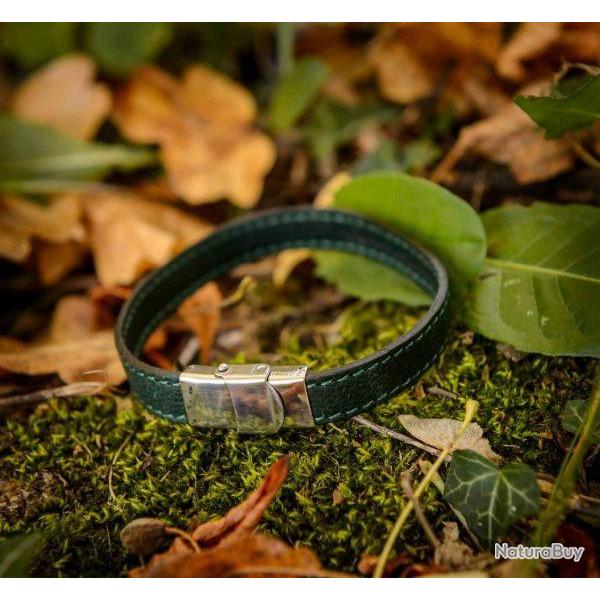 Bracelet en cuir de cerf 1 tour ALEXANDRE MAREUIL