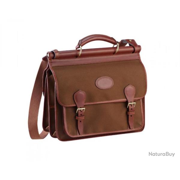 Sac "SAINT-HUBERT" cuir/toile ALEXANDRE MAREUIL