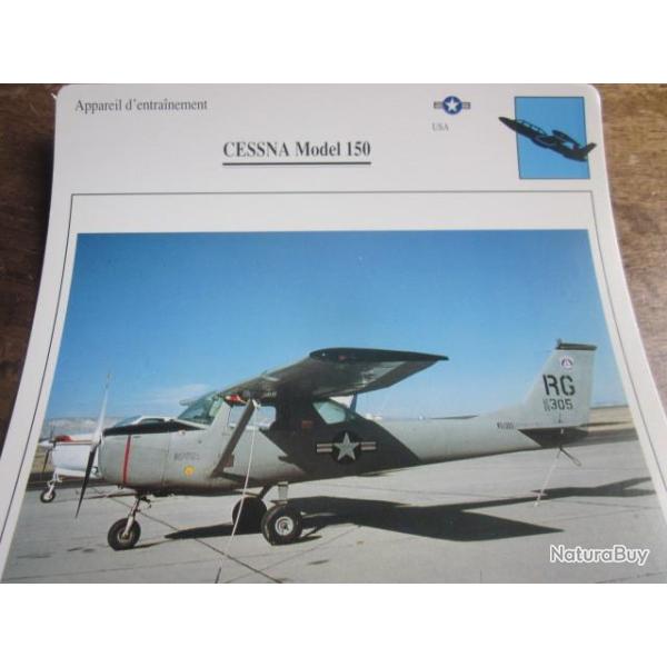 FICHE  AVIATION  TYPE  APPAREIL  D ENTRAINEMENT   /  CESSNA  MODEL 159   USA