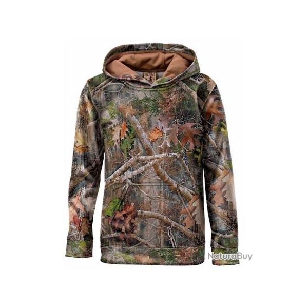 Sweat  capuche camo enfant S