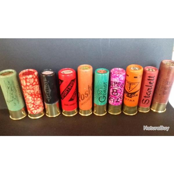 LOT DE 10 CARTOUCHES  ANCIENNES NON RECHARGEES POUR LA COLLECTION N�41