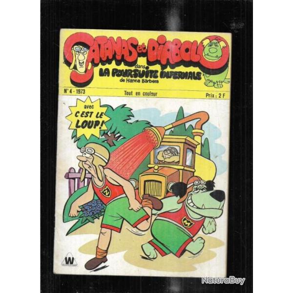 satanas et diabolo dans la poursuite infernale d'hanna barbera ,bd tv vintage ,n 4 1973