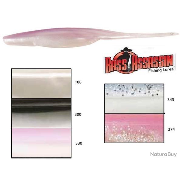 Promo: Leurre Bass Assassin Shad 7" Black Shad par 4