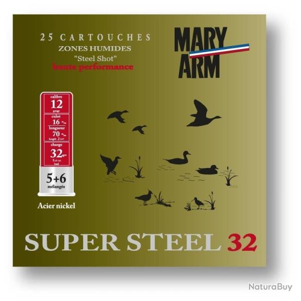 CartouchecMARY ARM SUPER-STEEL 32 Cal.12 M�lang�s 3+4