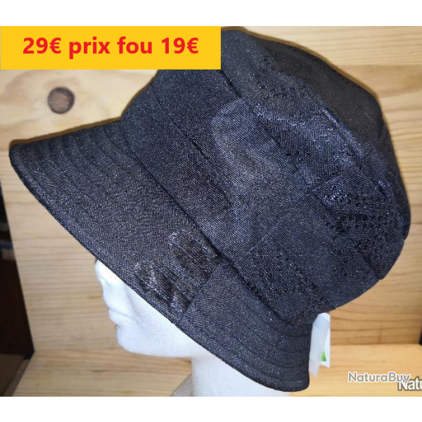 CHAPEAU FEMME NOIR  tissus d�perlant T 55          4429-55JS