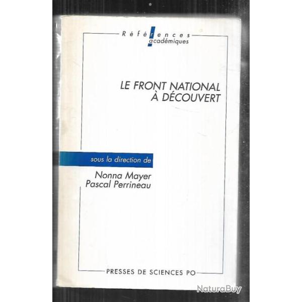 le front national � d�couvert de nonna mayer pascal perrineau