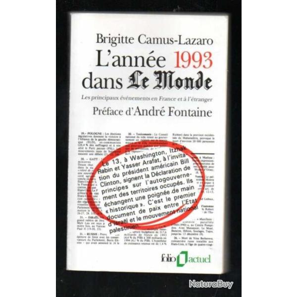 l'ann�e 1993 dans LE monde de brigitte camus lazaro folio actuel
