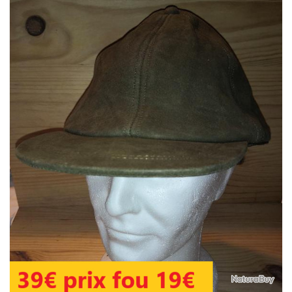 CASQUETTE LOVERGREEN CUIR KAKI  T U           LG00769