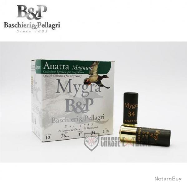 25 Cartouches B&P Mygra Anatra Magnum Hv 34Gr Cal 12/76 PB 3S+4C