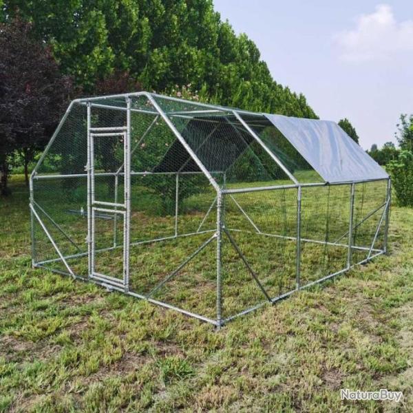 Poulailler enclos parc 4x3x2m enclos grillag� 12m� enclos poules parc poule chati�re enclos chat