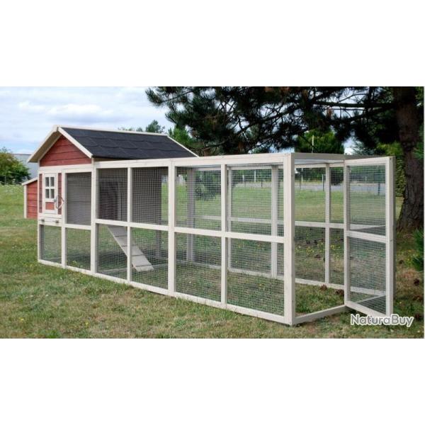 Poulailler XXL abri poule poulailler en bois enclos poule parc poule basse cour clapier lapin