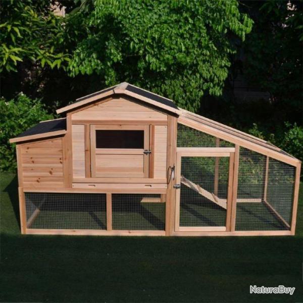 Poulailler abri poules poulailler en bois enclos poule parc poule basse cour clapier lapin jardin