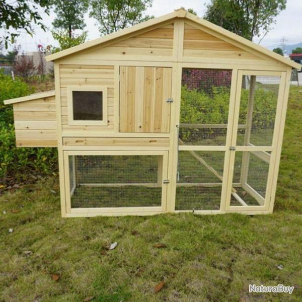 Poulailler XXL abri poules poulailler en bois enclos poule parc poule basse cour clapier lapin