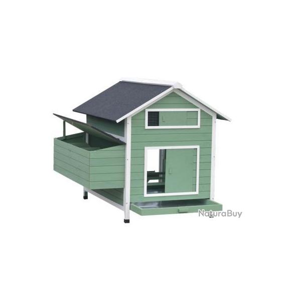 Poulailler abri poules poulailler en bois maison poule coq caille basse cour volaille vert moderne