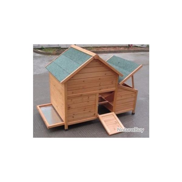 Poulailler Lunel poules poulailler en bois maison poule coq caille basse cour volaille bois naturel