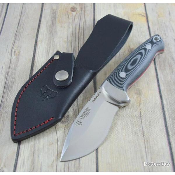 Couteau Cudeman Huracan Lame Acier N690 Manche Micarta Etui Cuir Made In Spain CUD205M