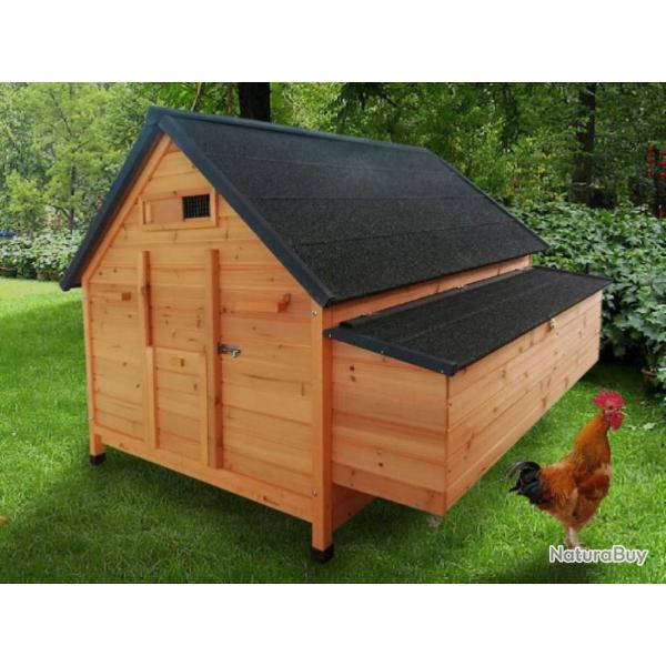 Poulailler bandol XXL GRAND POULAILLER poule caille clapier lapin abri coq cielterre-commerce