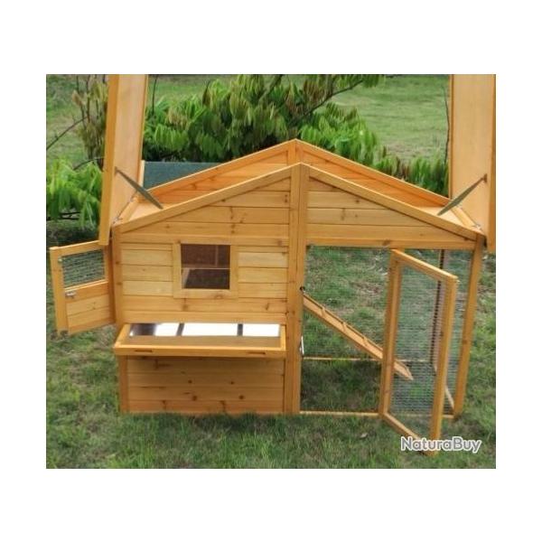 Poulailler + enclos parc poules caille clapier lapin abri coq basse cour jardin cielterre-commerce