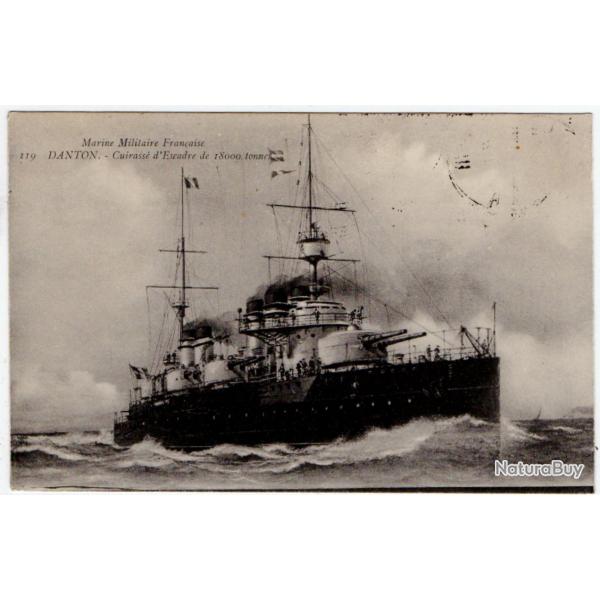 CPA -Marine Militaire Fran�aise DANTON -Cuirasse d'Escadre de 18000 tonne - N�1283