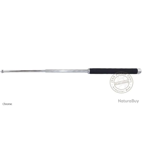 Scorpion Security - Matraque tlescopique acier avec poigne mousse Chrome 66 cm
