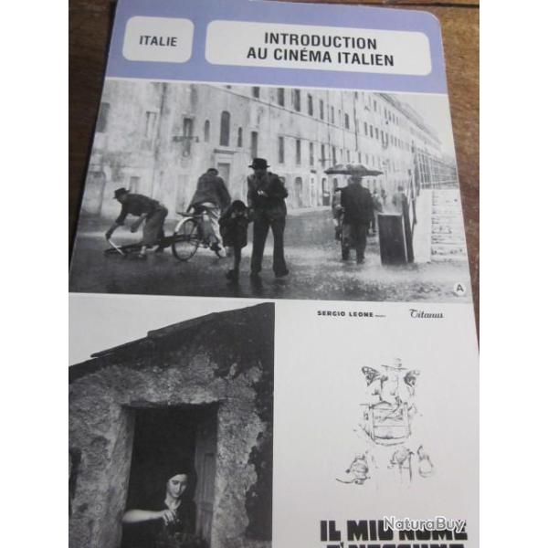 fiche introcduction  au cinema  italien