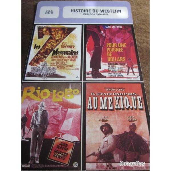 fiche cinema  histoire du western   periode 1956 / 78   USA /  ITALIE