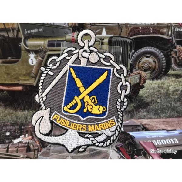 Patch Fusiliers Marins - Hauteur : 100 mm Largeur : 75 mm