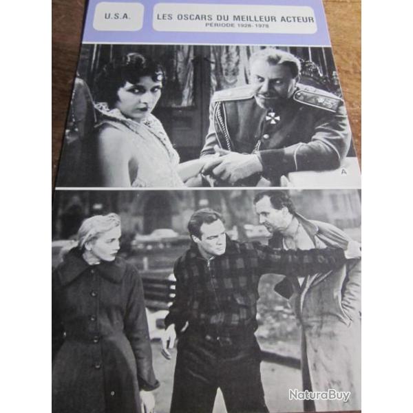 fiche cinema  les oscars du meilleur acteur  1928 / 78    USA
