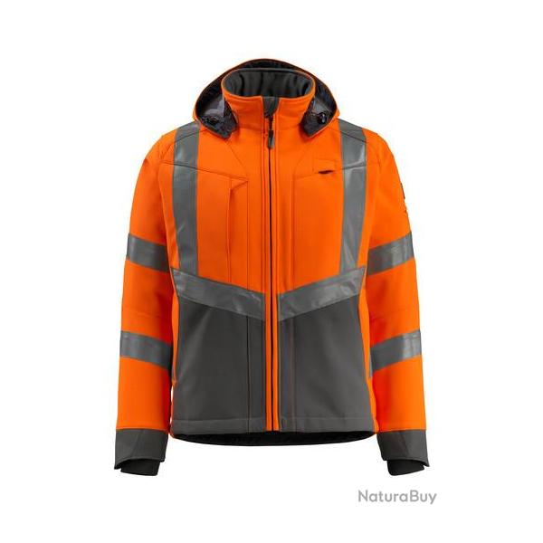 Veste softshell haute visibilit� MASCOT BLACKPOOL 15502-246 S Hi-vis orange/anthracite fonc�