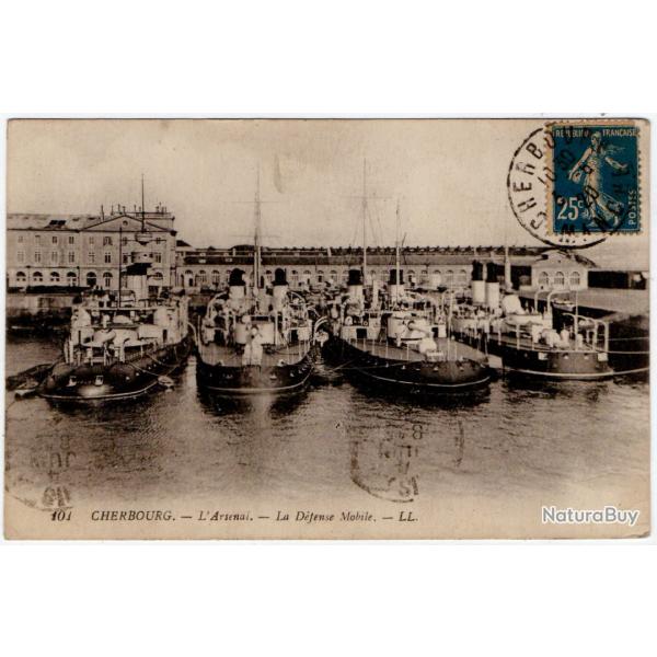 CPA - CHERBOURG -L'Arsenal - La D�fense Mobile N�1294