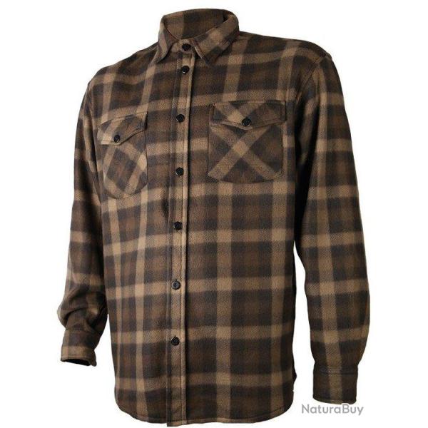 Chemise polaire � carreaux marron Treeland