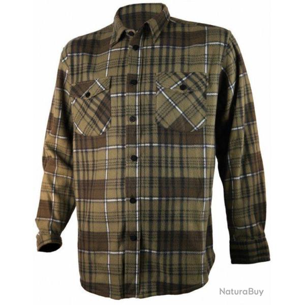 Chemise polaire � carreaux verte Treeland