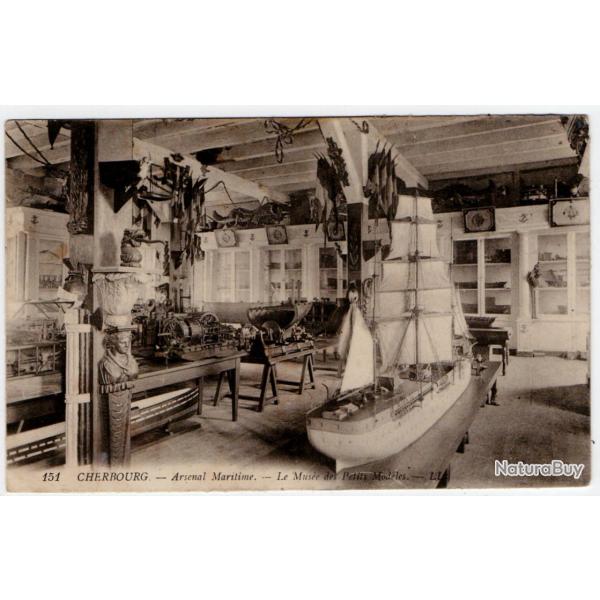 CPA - CHERBOURG - Bateau - Arsenal Maritime mus�e des petits model�s  N�1216