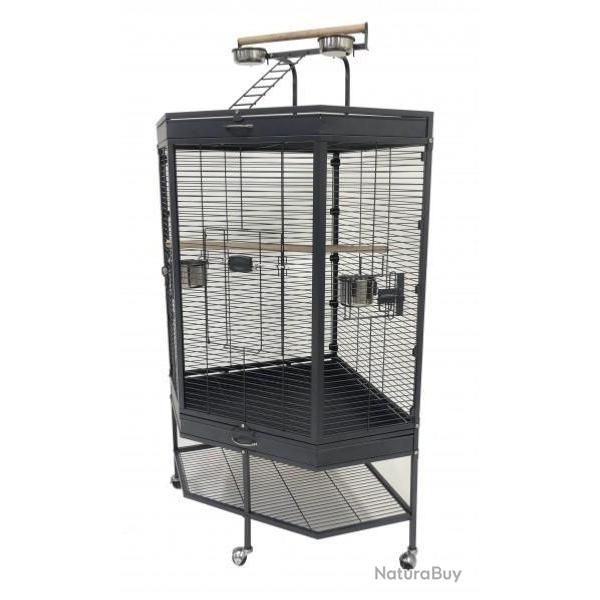 Cage perroquet angle et aire de jeu Cage d'angle pour grandes perruches conures et petit perroquet