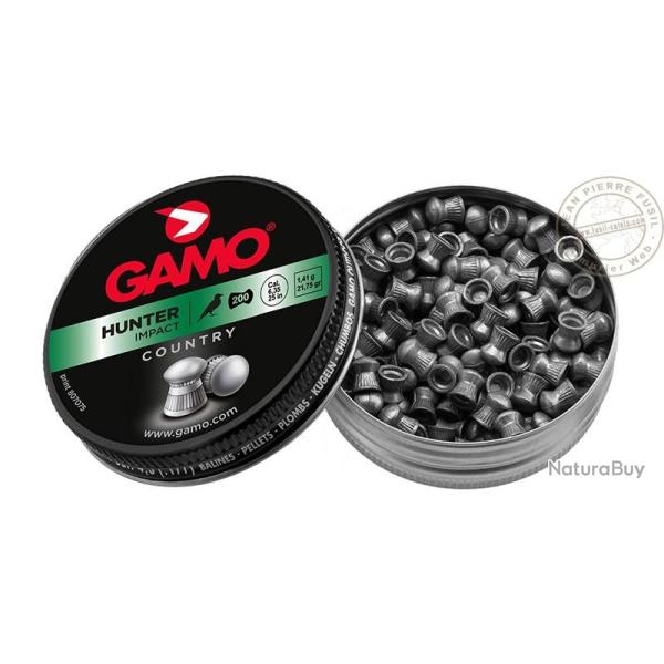 Plombs GAMO Hunter 6,35mm - 2 x 200 pour carabine