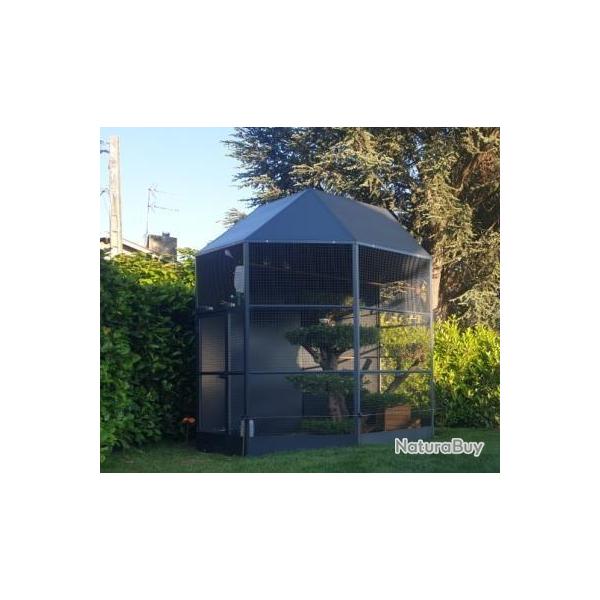 Voli�re perroquet XXXL voliere design gris du gabon cage perroquet amazon youyou eclectus NEUF