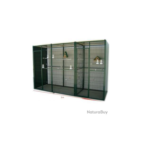 Voli�re 3x1x2 m s�par�e en deux voli�re perruche canari cage oiseau voli�re ext�rieure ins�parable