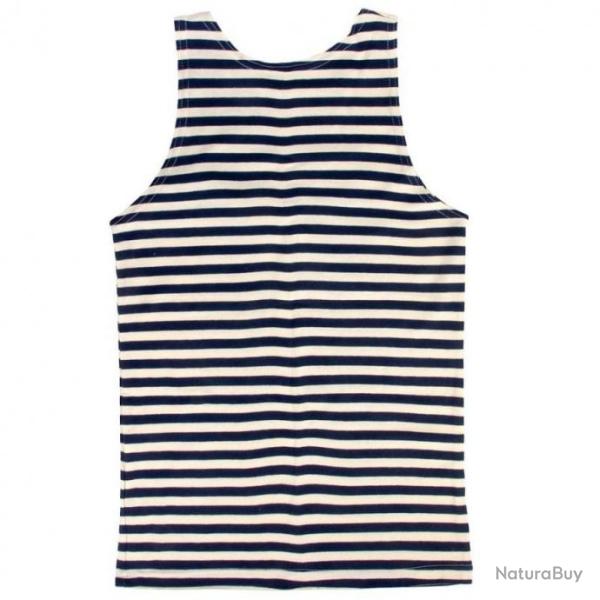 D�bardeur russe ray� �cru/bleu marine (navy)