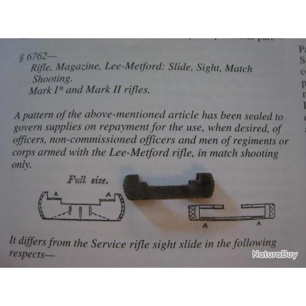 Viseur de hausse pour fusils Lee Medford mark I - mark II