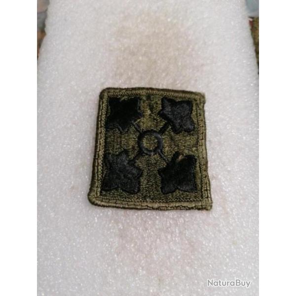 Patch arm�e us 4TH INFANTRY DIVISION kaki ORIGINAL