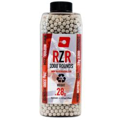 Billes Airsoft 6mm RZR 0.28g BIO bouteille 3300 bbs