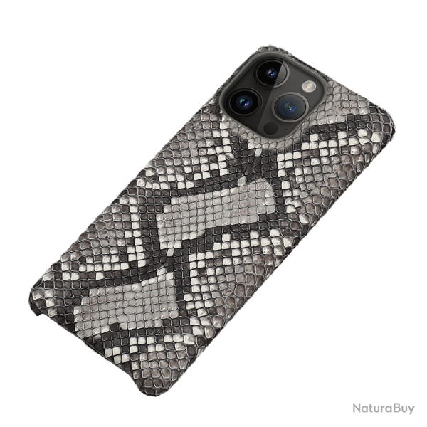 Coque Serpent Python Veritable pour iPhone, Couleur: Au Choix, Smartphone: iPhone 13 Mini
