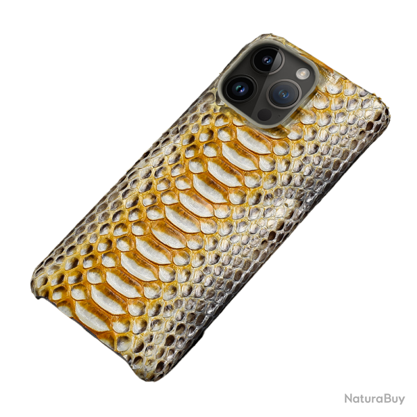 Coque Serpent Python Veritable pour iPhone, Couleur: Au Choix, Smartphone: iPhone 13 Pro Max
